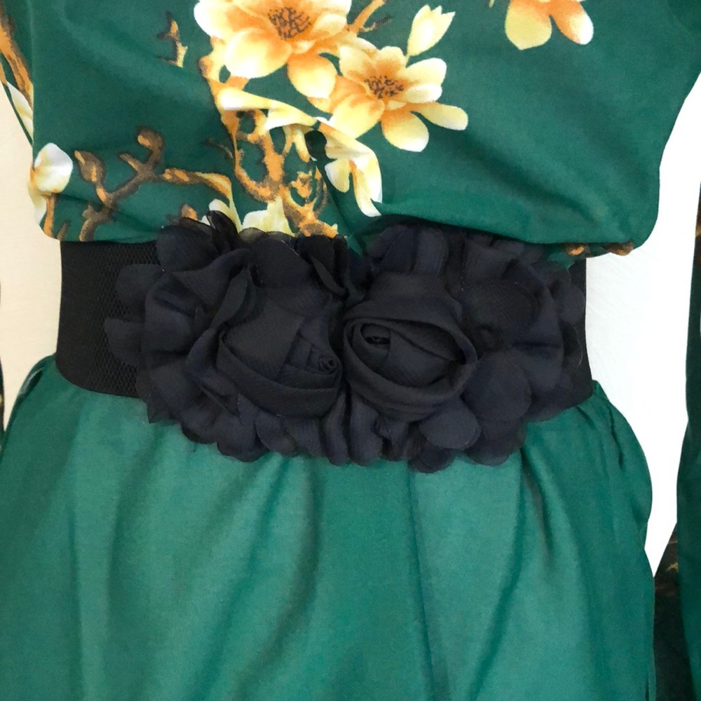Floral midi with stretch belt - Picture 6 of 10